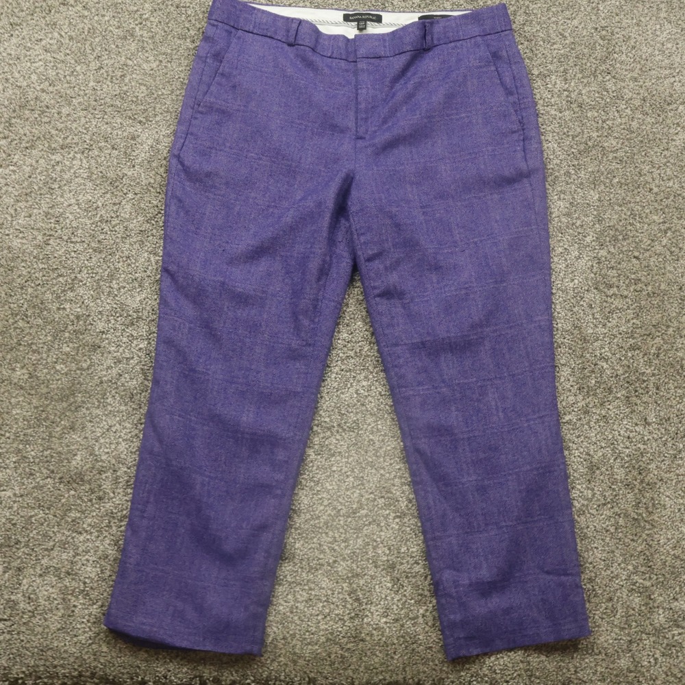 Purple Women's Banana Republic Wool Trousers Pants